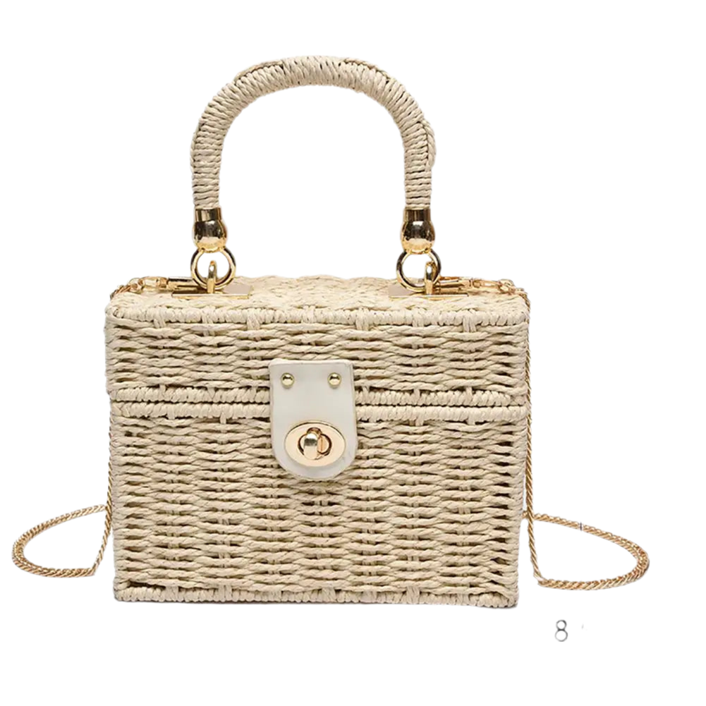 Beach Square Box Top-handle Handbag