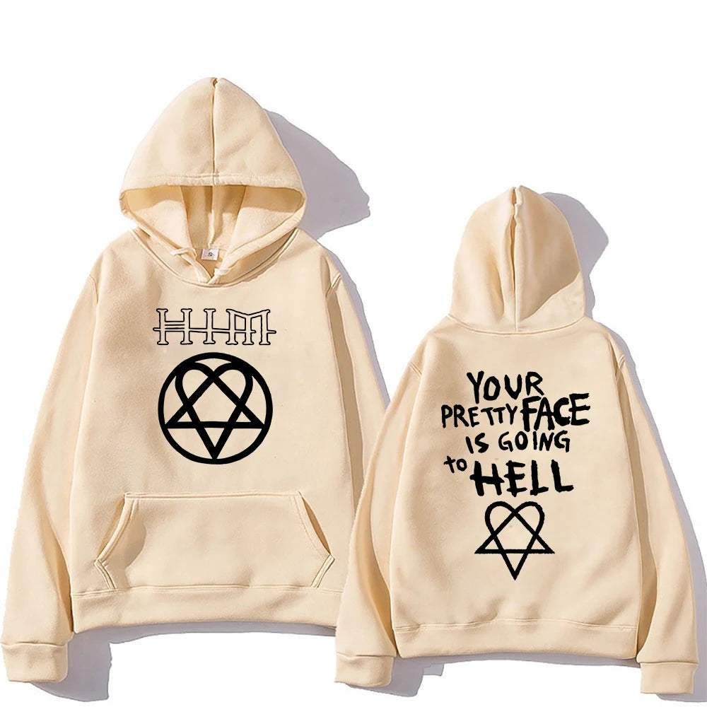 Your Pretty Face Is Going To Hell Hoodie Him Ville Valo Men/women Hoodies Harajuku Winter Fleece Pullover Sweatshirt Vintage