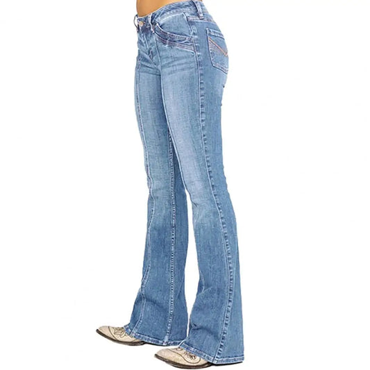 Women's Low Waist Boot Cut Jeans