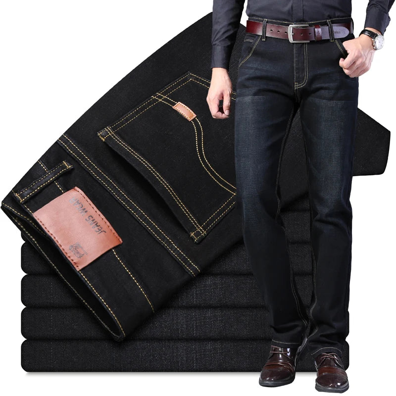 Mens Business Casual Straight Stretch jeans