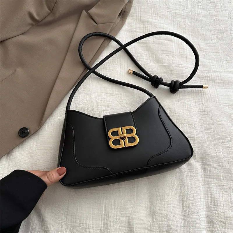 new bag fashion trend casual shoulder bag simple retro large capacity crossbody bag pure and novel girl bag