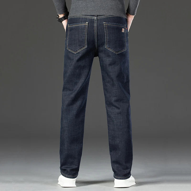 Soft Plush Business Denim Pants