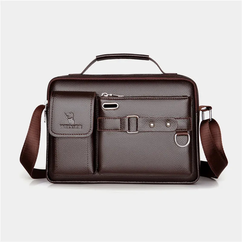 Men's Shoulder Bag PU Leather Handbag