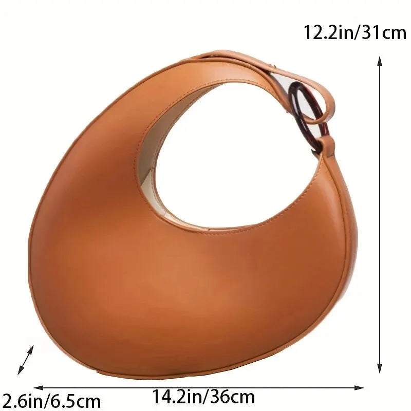 Women’s bag Niche Design Oval Shoulder Bag Minimalist Hobo