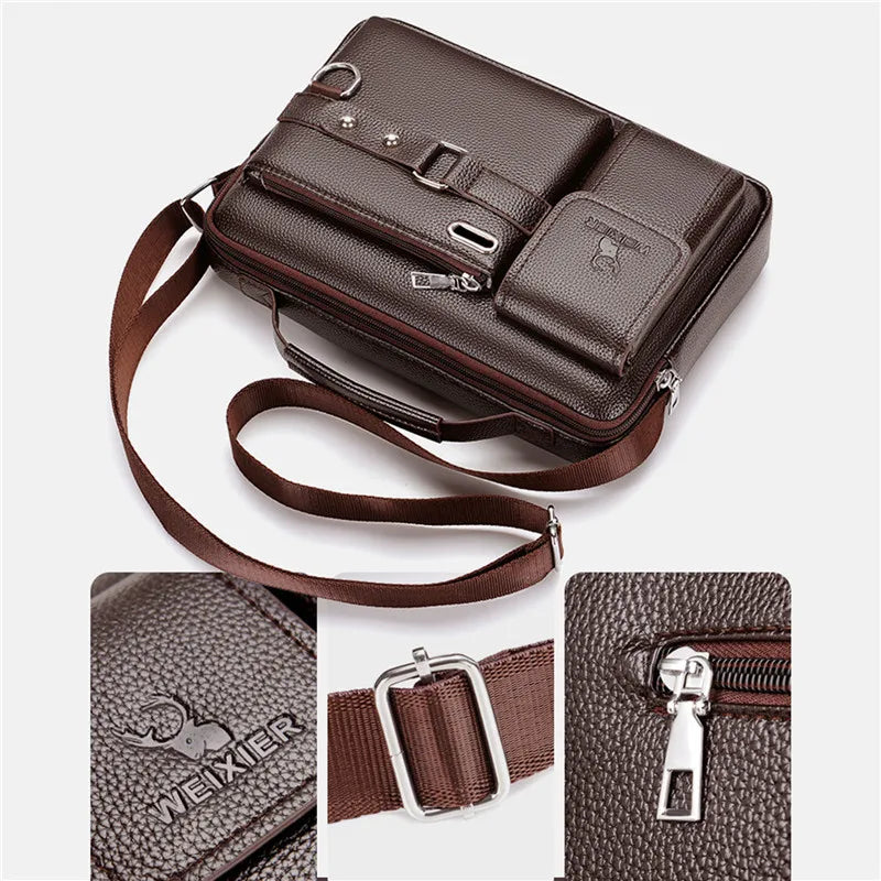 Men's Shoulder Bag PU Leather Handbag