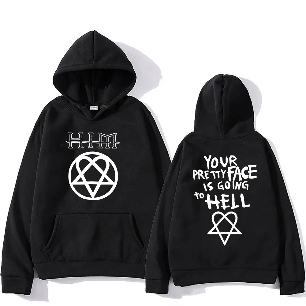 Your Pretty Face Is Going To Hell Hoodie Him Ville Valo Men/women Hoodies Harajuku Winter Fleece Pullover Sweatshirt Vintage