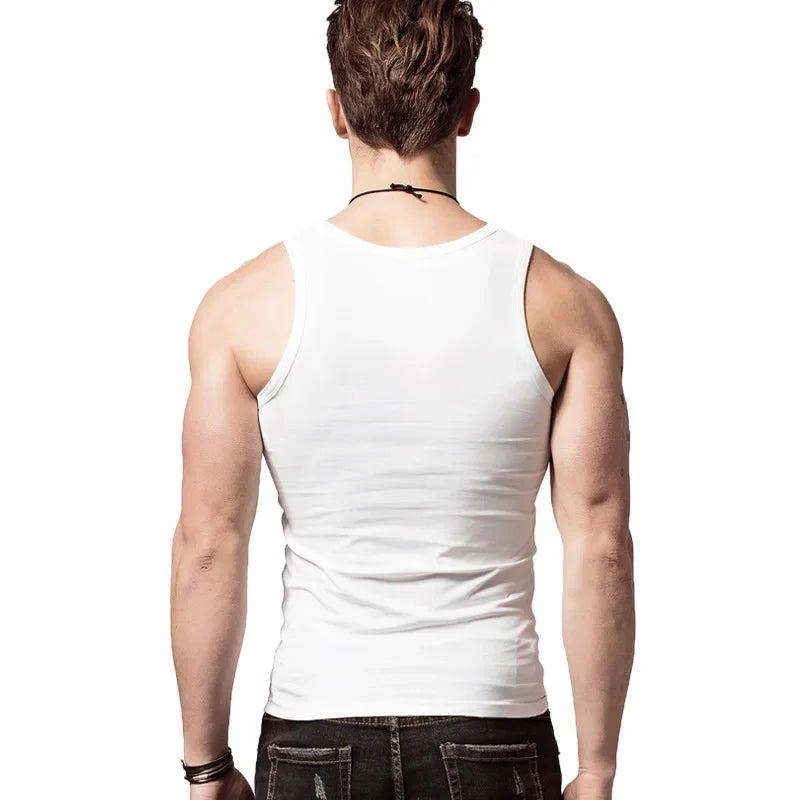 3pcs/lot Cotton Mens Underwear Sleeveless Tank Top Solid Muscle Vest Undershirts O-neck Gymclothing T-shirt men's vest Male 4XL