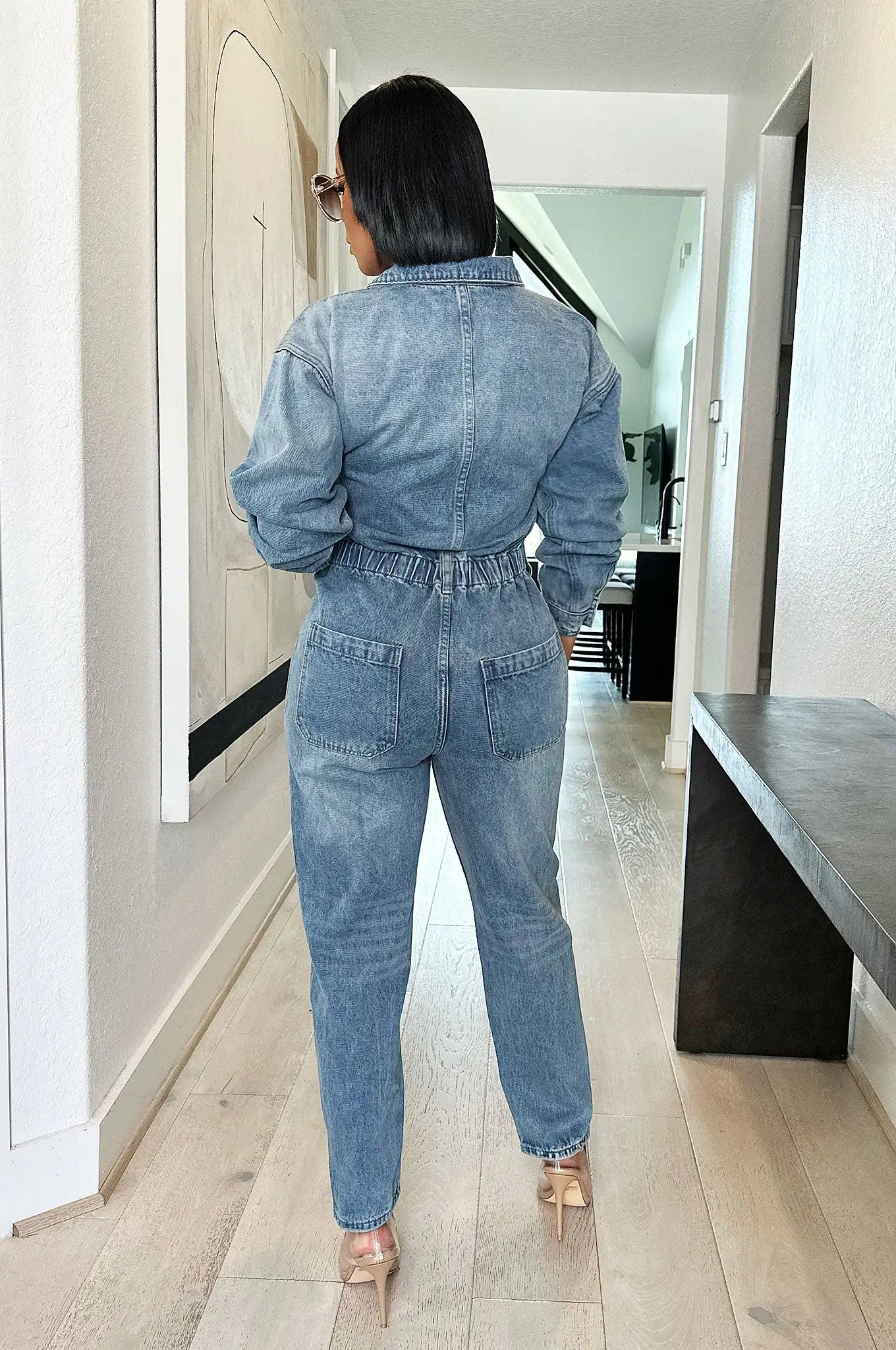 Denim Stretch Overalls jumpsuit