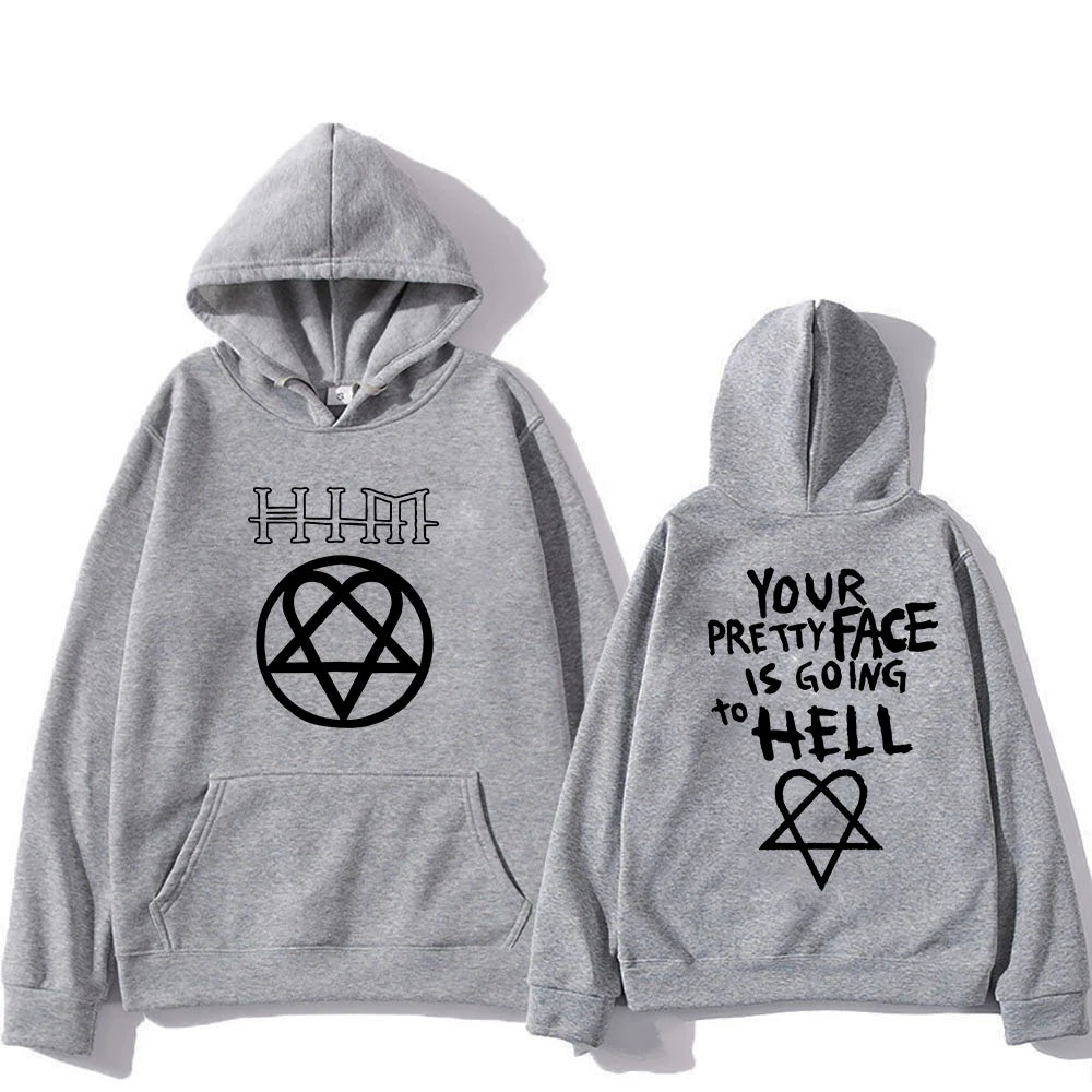 Your Pretty Face Is Going To Hell Hoodie Him Ville Valo Men/women Hoodies Harajuku Winter Fleece Pullover Sweatshirt Vintage