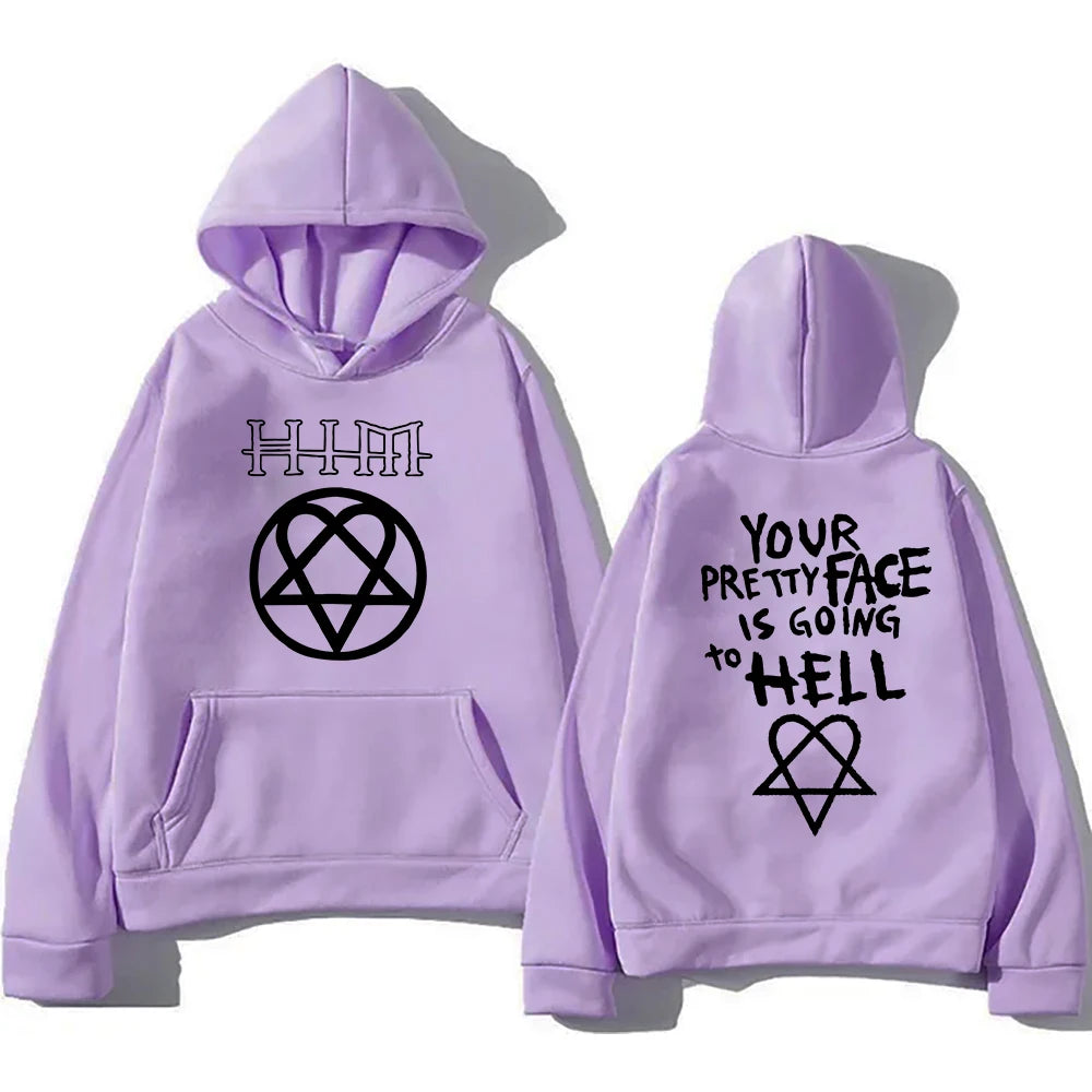 Your Pretty Face Is Going To Hell Hoodie Him Ville Valo Men/women Hoodies Harajuku Winter Fleece Pullover Sweatshirt Vintage