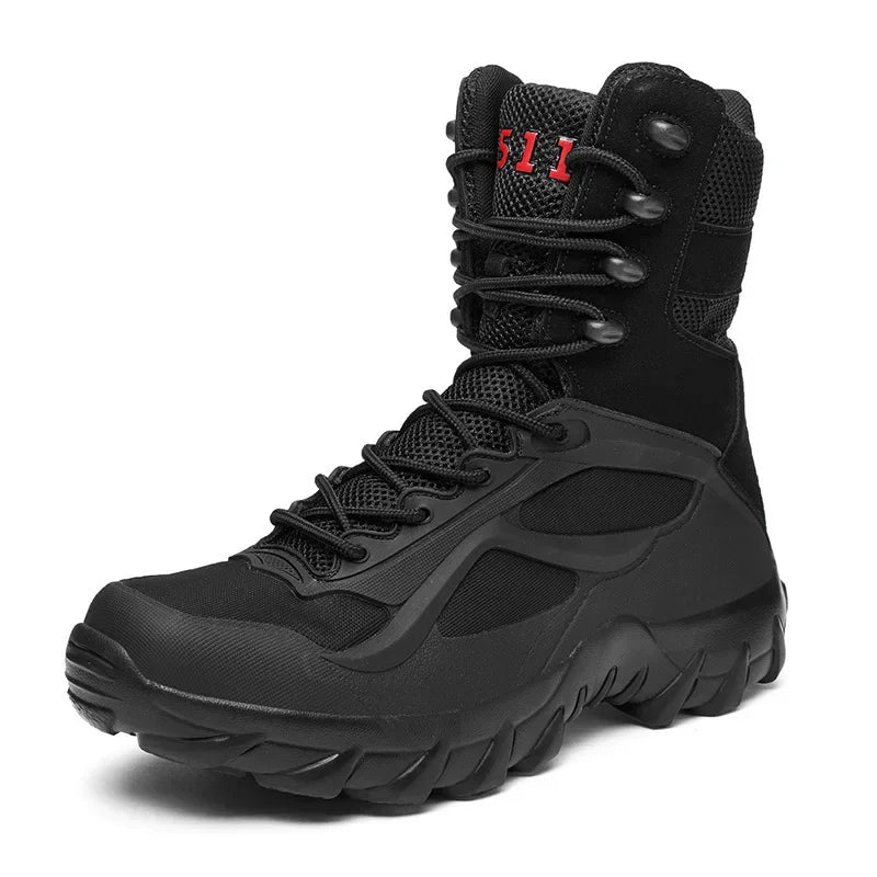 Men Tactical Boots Warm Snow Boots Male Platform Man Mountain Climbing Boot Ultra-Light Outdoor Waterproof Hiking Shoes