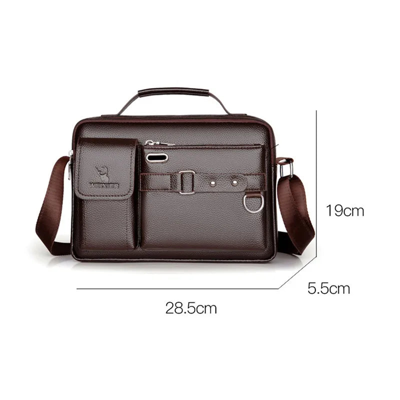 Men's Shoulder Bag PU Leather Handbag