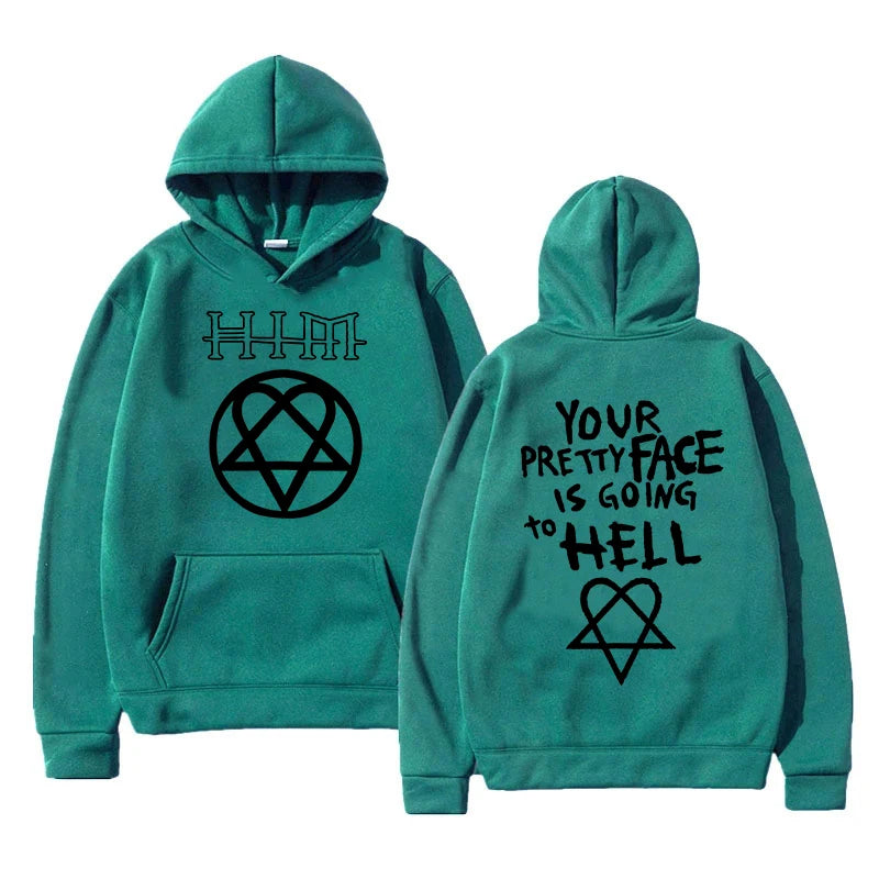 Your Pretty Face Is Going To Hell Hoodie Him Ville Valo Men/women Hoodies Harajuku Winter Fleece Pullover Sweatshirt Vintage