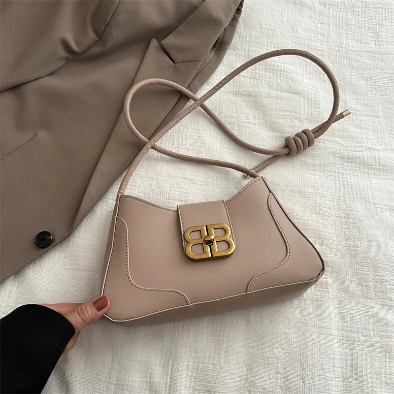 new bag fashion trend casual shoulder bag simple retro large capacity crossbody bag pure and novel girl bag