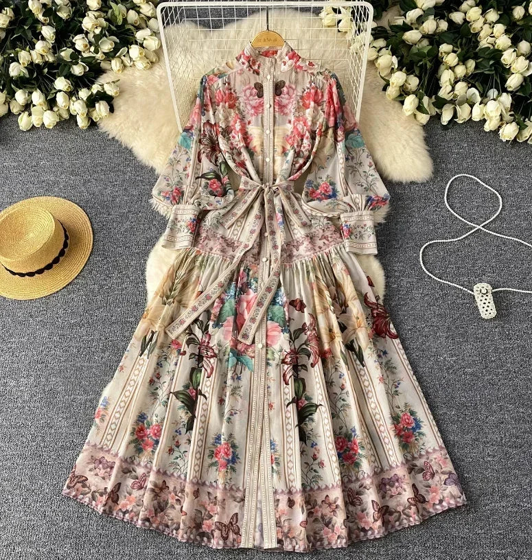 Bohemian Slim Waist Belt Fashion Dress