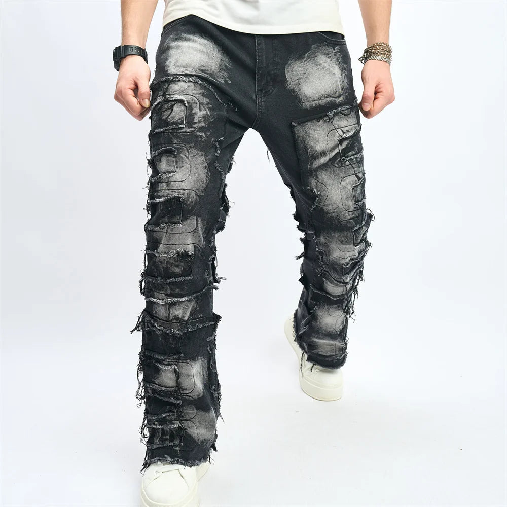 Denim Pants distressed Men's Jeans