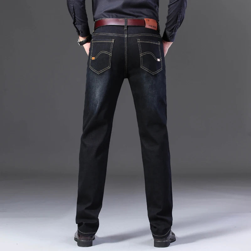 Mens Business Casual Straight Stretch jeans