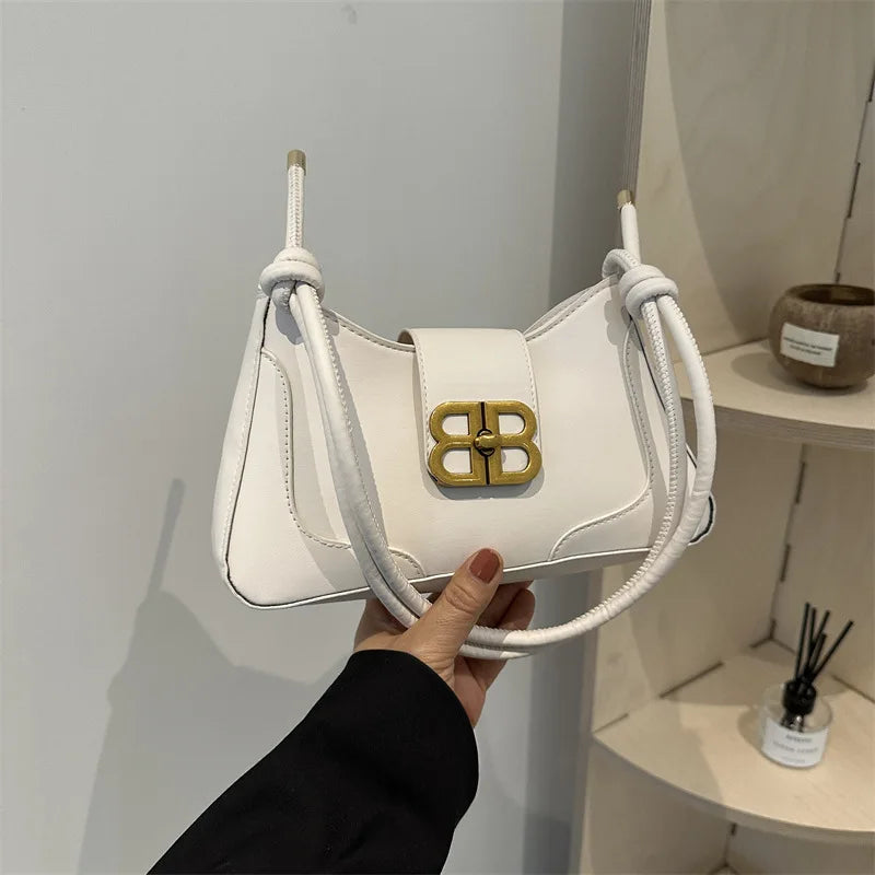 new bag fashion trend casual shoulder bag simple retro large capacity crossbody bag pure and novel girl bag