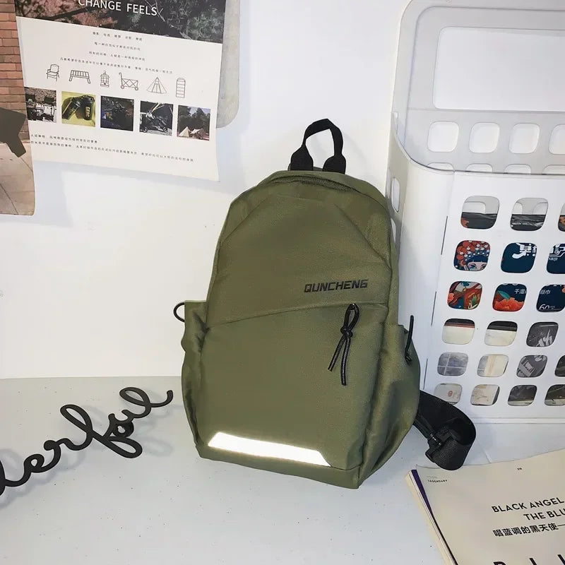 Crossbody Bag Men's Single Shoulder Small Backpack Chest Bag Women's Cycling Sports Mountain Climbing Boys Tablet Lightweight