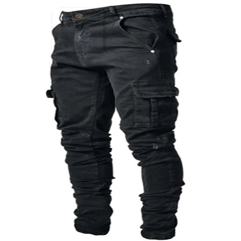 Men’s Denim Cargo Pants Jeans