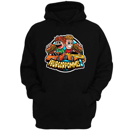 Burgerpommes 2 Printing Hoodies Marvin Vlogt ICrimax Sweatshirts Funny Cartoon Graphic Pullovers for Winter Hooded Fleece Hoodie