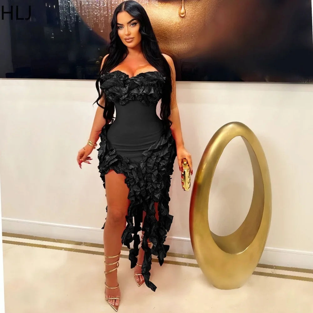 HLJ Ruffle Design Bodycon