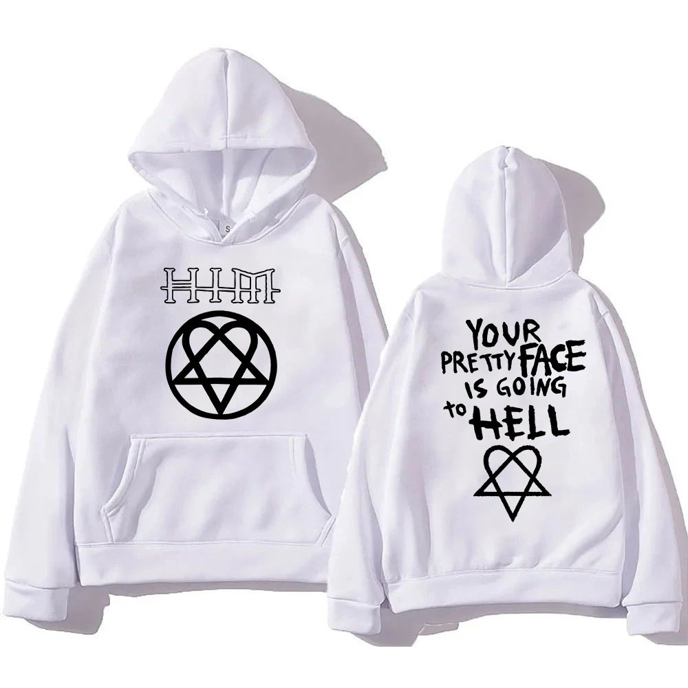 Your Pretty Face Is Going To Hell Hoodie Him Ville Valo Men/women Hoodies Harajuku Winter Fleece Pullover Sweatshirt Vintage