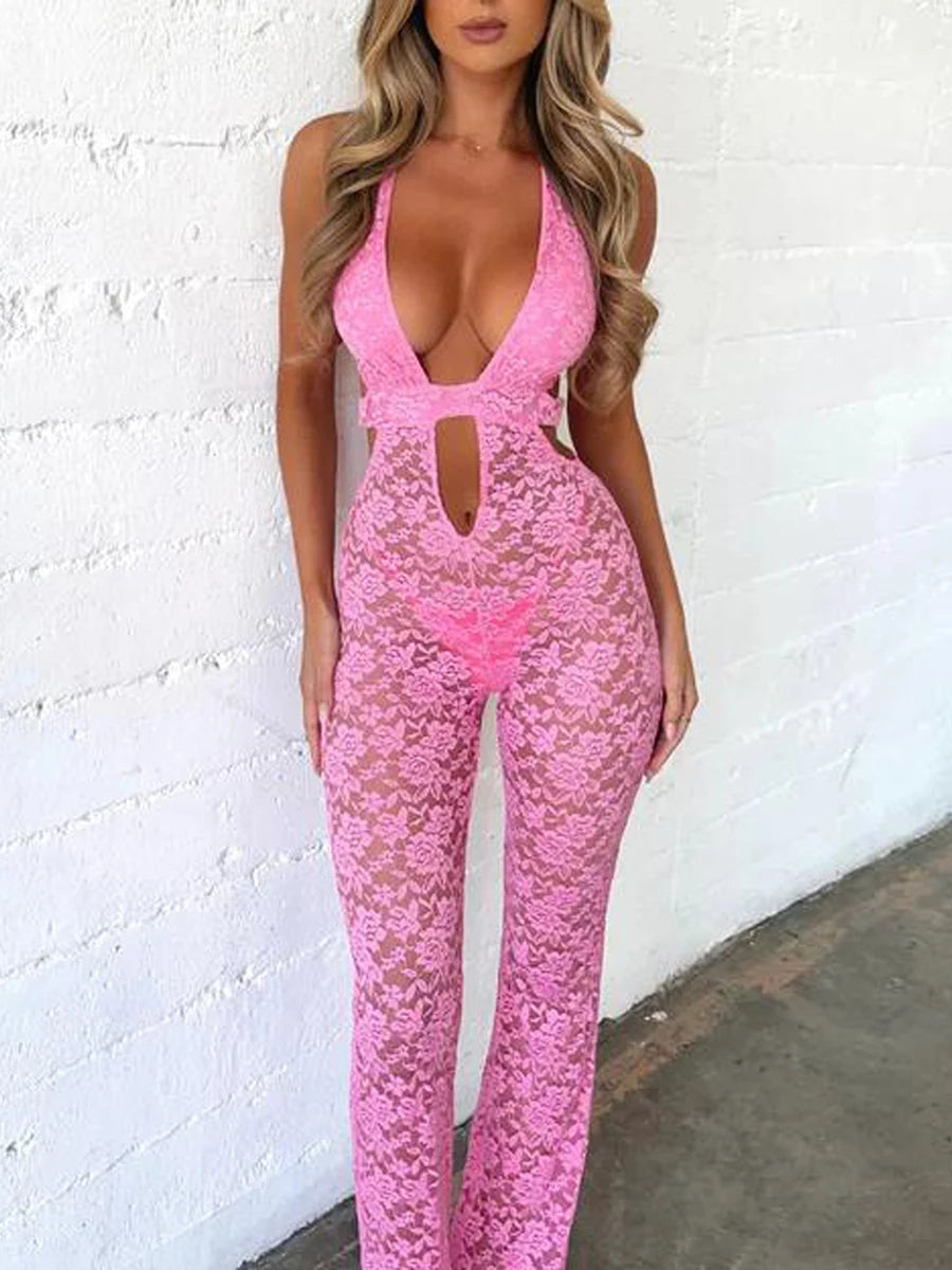 Halter Flare Jumpsuit